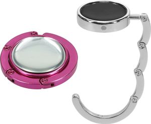 kwmobile Taschenhalter für Tisch - 2x Faltbare Antirutsch Handtaschenhalter Tisch Haken - Taschen Aufhänger - Geschenkidee Gadgets für Frauen -