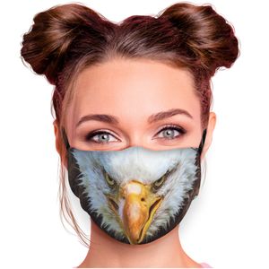 Mundschutz Nasenschutz Behelfs – Maske, waschbar, Filterfach, verstellbar, Motiv Adler Maske