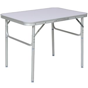 Hliníkový skladací kempingový stôl 75x55x68cm - sivý