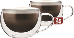 szklanka do cappuccino z podwójnymi ściankami 14 cm 2 szt