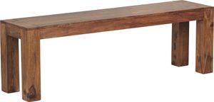 Esszimmer Sitzbank MUMBAI Massiv-Holz Sheesham 140 x 45 x 35 cm Holz-Bank Natur-Produkt Küchenbank im Landhaus-Stil