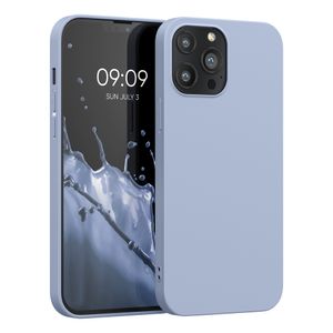kwmobile Hülle kompatibel mit Apple iPhone 13 Pro Max Hülle - weiches TPU Silikon Case - Cover geeignet für kabelloses Laden - Hellblau matt