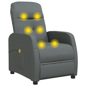 vidaXL Massagesessel Dunkelgrau Stoff