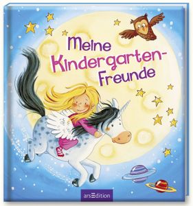 arsEdition 11305 Meine Kindergarten-Freunde Einhorn - 64 illustrierte Seiten mit Gitter-Effekt, 20 x 21,5 cm