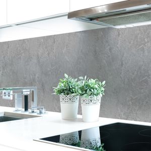 Küchenrückwand Steinwand Hellgrau Premium Hart-PVC 0,4 mm selbstklebend - Direkt auf die Fliesen, Größe:60 x 51 cm