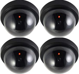 VisorTech Kamera Attrappen: Überwachungskamera-Attrappe mit Signal-LED,  Solar- und Akkubetrieb (Fake Camera)