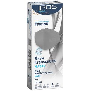 IPOS-FFP2 Xhale Masken GRAU einzelverpackt (10er Box)