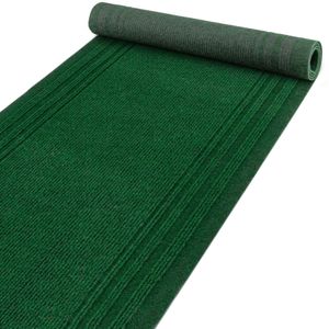 Teppich Flurläufer Läufer Textil PASSAT Grün Gestreift Robust Breite 67cm Länge 200cm