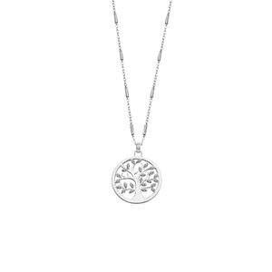 Lotus Silver Collier | Halskette mit Lebensbaum & Zirkonia LP1892-1/1