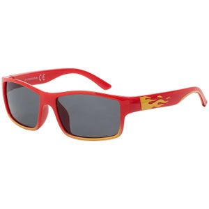 Jungen Mädchen Kinder Sonnen Brille Designer Modern mit Flammen Motiv 30555 Rot