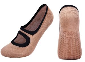 INF Anti-Rutsch-Socken für Yoga und Tanz (1 Paar) Beige