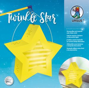 URSUS Laternen-Bastelset "Twinkle Star" 4 Teile Gelb