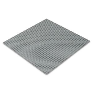 Platte 25,5cm x 25,5cm / 32x32 Pins, Große Grund- Bauplatte für Lego, Q-Bricks, MY, Sluban kompatibel, Grund-Platte, Hell-Grau für Straße, Boden