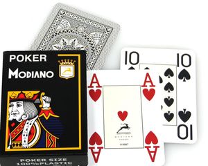 Modiano Poker Kartenspiel 100% Plastik Schwarz