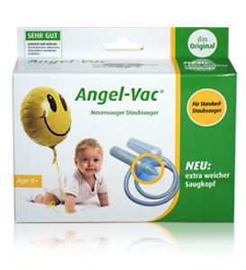 ANGEL VAC Nasensauger für Standard Staubsauger Mit extra weichem Saugkopf Das Original Baby Nasensauger seit 25 Jahren