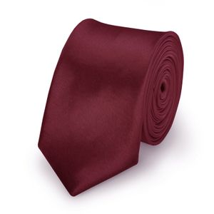Krawatte Rotbraun slim aus Polyester einfarbig uni schmale 5 cm