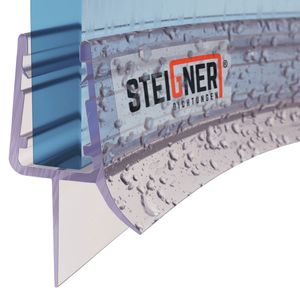 STEIGNER Duschdichtung, 90cm, Glasstärke 6/ 7/ 8 mm, Vorgebogene PVC Ersatzdichtung für Runddusche, UK03