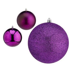 Palle di Natale Ø 12 cm Viola Plastica