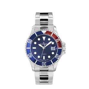Dugena 4460588 Herren-Armbanduhr, Edelstahl-Gehäuse, Metall-Armband