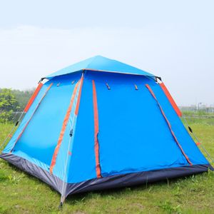 MECO 6-7 Personen Pop-up Camping Zelt, 2 Doors Wasserdicht & Winddicht Ultraleichte Zelt für Trekking Camping Outdoor 240*240*154cm, Blau