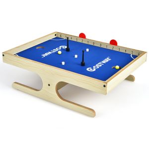 COSTWAY 45 x 33,5cm Spieltisch Holz für 2 Spieler, mit 2 magnetischen Griffen, 2 Bälle