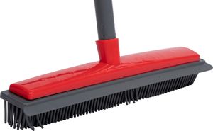 Dirt Devil Gummibesen Tierhaar - Gummi - Wischer Mit Stiel - 120 CM - Grau/Rot