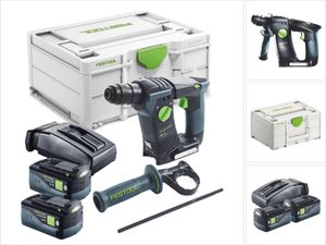 Festool BHC 18-Basic Akku Bohrhammer 18 V 1,8 J SDS Plus Brushless + 2x Akku 5,0 Ah + Ladegerät + Systainer