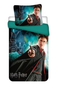 Harry Potter Leucht-Bettwäsche 200 x 135 cm, 80 x 80 cm, Glow, 100% Baumwolle, Deutsche Standardgröße