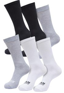 Ponožky Urban Classics Simple Flat Knit 6-Pack black+black+white+white+heathergrey+heathergrey - 47-50