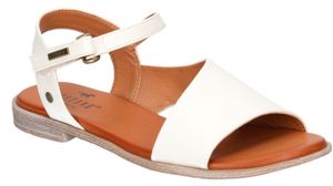 Mustang Damen Sandale breiter Riemen asymmetrisch Klettverschluss 1388-807, Größe:37 EU, Farbe:Weiß
