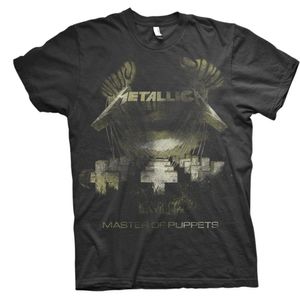 Metallica - "Master Of Puppets Distressed" T-Shirt für Herren/Damen Unisex RO533 (M) (Schwarz)