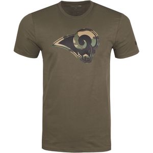 New Era Camo Logo Shirt - NFL Los Angeles Rams oliv - M