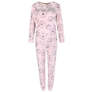 Winnie the Pooh Disney Pink Damen Schlafanzug, Fleece-Pyjama, langarm, warm S