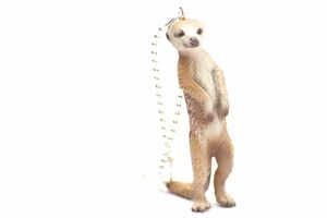 Erdmännchen Kette Halskette Miniblings 80cm Zoo Präriehund Zoo Afrika braun