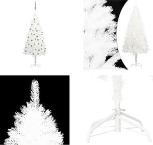 vidaXL Künstlicher Weihnachtsbaum mit Beleuchtung & Kugeln Weiß 180 cm - Künstlicher Weihnachtsbaum - Weihnachtsbaum - Weihnachtsbäume - Weihnachtsdekoration