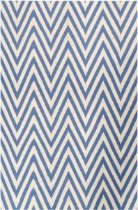 Kelim Zig Zag light blue (155x240 cm)