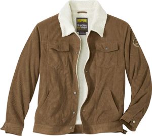 Atlas For Men - Jacke Kragen aus Cord für Herren AF1871 (XL) (Hellbraun)