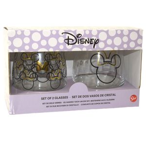 Disney Minnie Mouse 2 Gläser im Geschenkkarton 2er Trinkglas Set