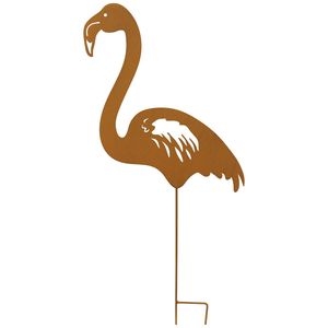 GartenStecker Flamingo Tôle - rusty - Metall - 24x0,5x45 cm