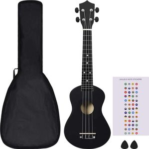 vidaXL Sopran-Ukulele-Set mit Tasche für Kinder Schwarz 23" vidaXL Sopran-Ukulele-Set mit Tasche für Kinder Schwarz 23"