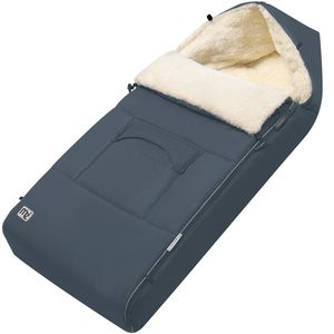 MONZANA® Baby Fußsack mit Reflektoren verschließbarer Kopfteil Sicherheitsgurt Kinderwagen Winter Babyschale Einschlagdecke Kuschelig, Farbe:anthrazit