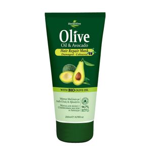 Herbolive Haarmaske Olivenöl & Avocado Haarreparaturmaske beschädigt - farbig Haar