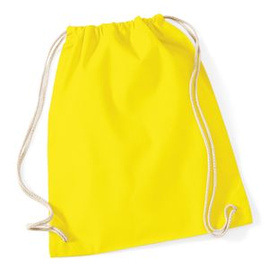 Westford Mill Sportovní taška Cotton Gym Bag W110 Yellow Yellow 37 x 46 cm