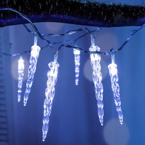 LED Lichterkette 20 Eiszapfen außen innen Lichtschlauch Weihnachten Lichterkette