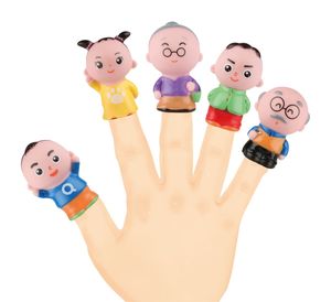 4/6 Stück Fingerpuppen Set Familie zum Spielen oder Lernen für Kinder Handpuppe 