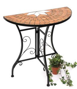 DanDiBo Konzolový stolek Merano Nástěnný stolek 120041 Kovový a mozaikový stolek 70 cm