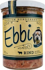 Ebbi Hundenassfutter im Glas - Rind 400g Ebbi Hundenassfutter im Glas - Rind 400g
