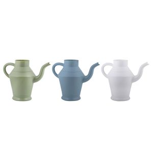 Rivanto® Gießkanne Teekanne im Vintage Design, Größe S, farbig sortiert, grün/blau/weiß, 28,5 x 14,5 x H21,6 cm, Gartengießkanne,
