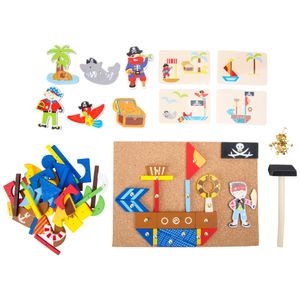 Small Foot 10226 Hämmerchenspiel „Pirat“, bunt, 165-teilig (1 Set) Small Foot 10226 Hämmerchenspiel „Pirat“, bunt, 165-teilig (1 Set)