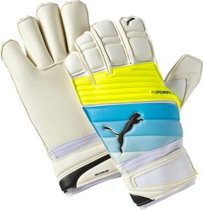 Rękawice bramkarskie Puma Evo Power Grip 2.3 GC biało-niebiesko-żółte 041223 01 - 8,5